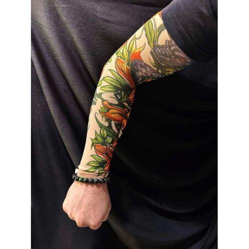 Giyilebilir Kol Dövmesi 3D Baskılı Çorap Dövme Kol Bacak Model 24