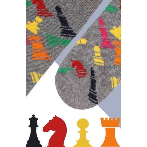 Satranç Desenli Çorap Erkek Uzun Çorap Clb
