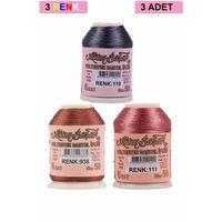 3 Adet Altınbaşak Oya ve Dantel İpi 20 gr - Royaleks - No: 938 - 111 - 119