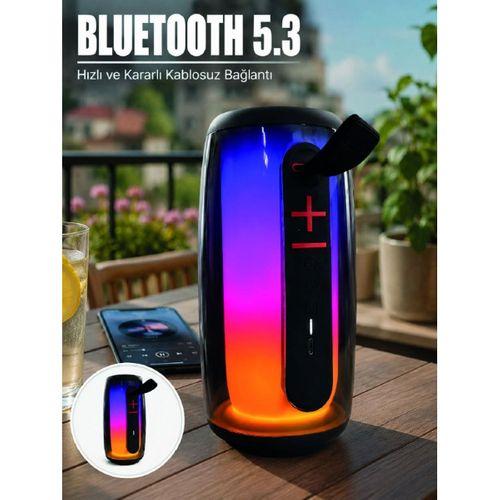 Rgb Led Taşınabilir Bluetooth Speaker Güçlü Bas Ses Type-c Şarj Girişli