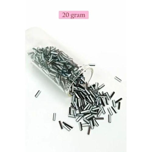 Uzun Boru Kesme Boncuk Çap 2mm Uzunluk 10 mm - 4 Renk - Toplam 80 Gram - BNC432