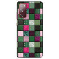 Samsung Galaxy S20 Fe Kılıf Patchwork (34) Slim Armor Kılıf Yeşil Fuşya