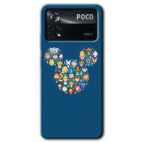 MRCİLETİSİM Poco x4 Pro Kılıf HD Desen Baskılı Arka Kapak + Temperli Cam - Mickey