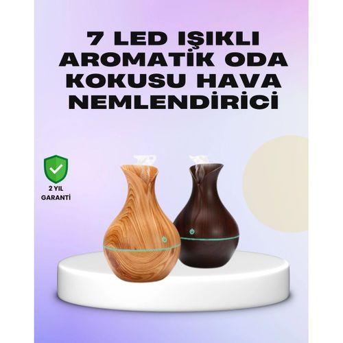 Ultrasonik Ahşap Desenli 130ml Aromaterapi Difüzör Ve Hava Nemlendirici