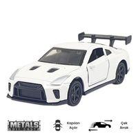 Çek Bırak Metal Küçük Arabalar 8 cm - 6411A - Beyaz