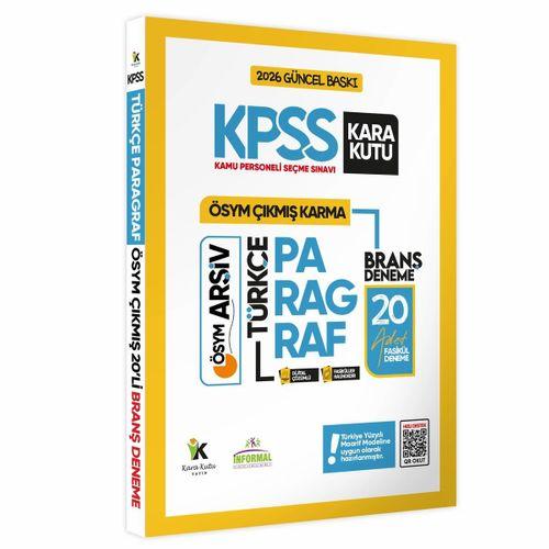 2026 KPSS Önlisans Paragraf 20li Deneme Sınavı ÖSYM Çıkmış Soru Havuzu Video ve PDF Çözümlü