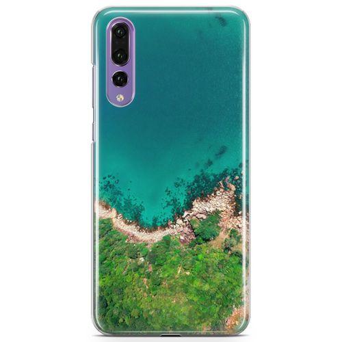 Huawei P20 Pro Kılıf Mavi Tur Arka Kapak Koruma Desenli Full Koruyucu
