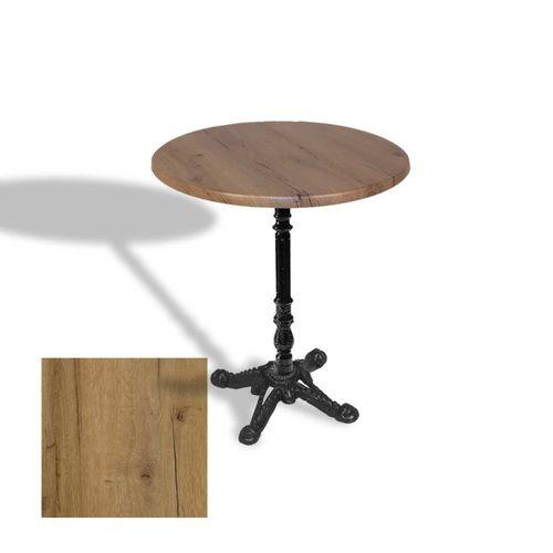 Dockers Çipa 1004 Döküm Ayak Yuvarlak Masa Çap 90cm - (Werzalit, Wermodin ve Allzalit Tabla) - Canyon Palace Oak