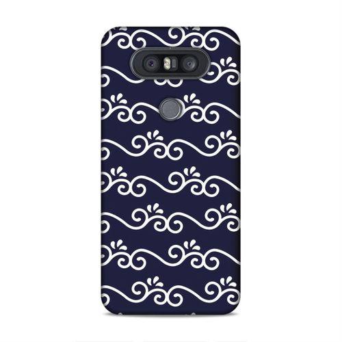 LG Q60 Kılıf Dalga Motifleri Arka Kapak Silikon Koruma Full Koruyucu