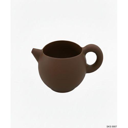 Kahverengi Caydanlik Seklinde Mini Dekoratif Saksi 6 Cm Masa Ustu Ofis Dekoru