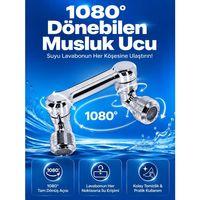 Döndürülebilir Musluk Mutfak Banyo Musluk Ucu Başlığı 4 Filtreli
