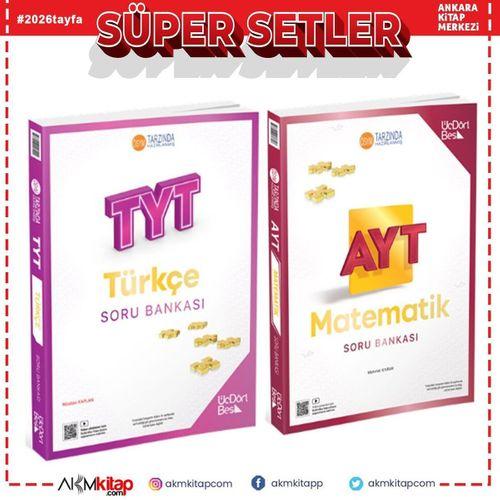 Üç Dört Beş TYT Türkçe ve AYT Matematik Soru Bankası 2 Kitap Set