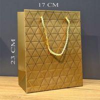 Küçük Boy Gold İpli Karton Çanta
