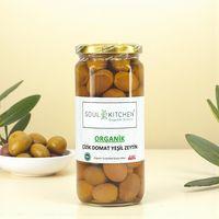Organik Çizik Domat Yeşil Zeytin 300gr