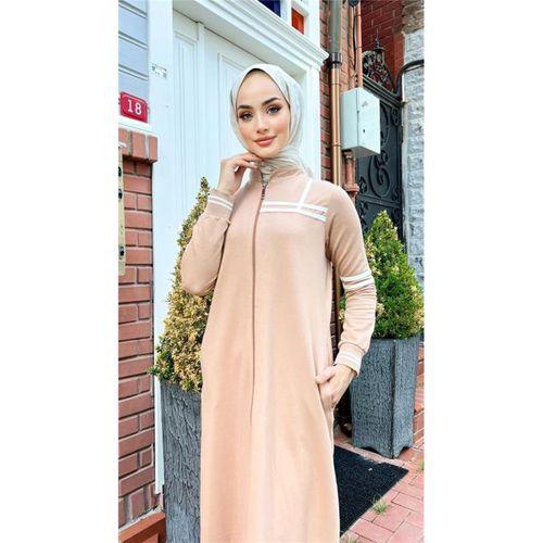 Julide Belden Bağlamalı Spor Elbise - 71144 - Bej