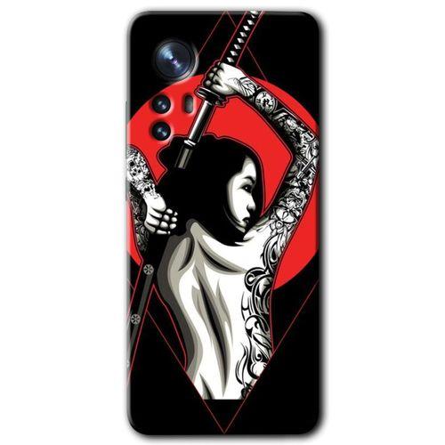 Xiaomi Mi 12 Pro HD Baskılı Kılıf + 9D Tam Ekran Koruyucu - Samurai Girl