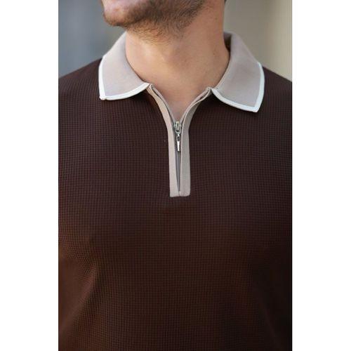 Erkek Renkli Yaka Kısa Kollu Tişört