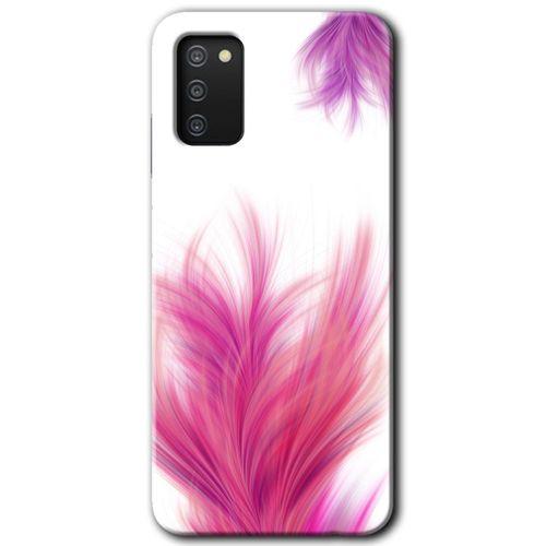 Potkal Hediye Fabrikası Samsung Galaxy A03s Kılıf HD Desen Baskılı Arka Kapak - Pembe Tüy