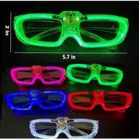 Mavi LED Işıklı Parti Gözlüğü 3 Modlu – Gece Eğlence Gözlüğü