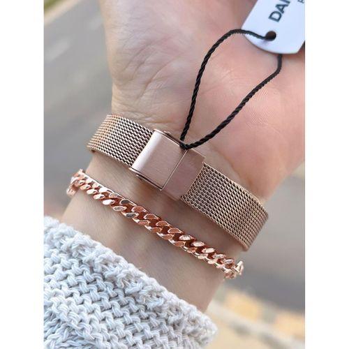 Daniel Klein Çelik Hasır Kordon 2 Yıl Garantili 3Atm Suya Dayanıklı Kadın Kol Saati+Bileklik B141196