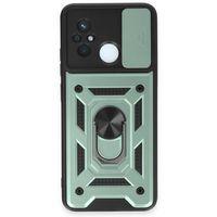 XD Xiaomi Redmi 12C Kılıf Pars Lens Yüzüklü Silikon - Yeşil
