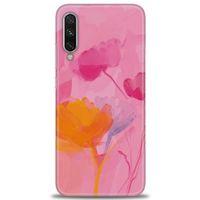 Xiaomi Mi A3 Kılıf HD Baskılı Kılıf - Turuncu Pembe + Tam Ekran Koruyucu