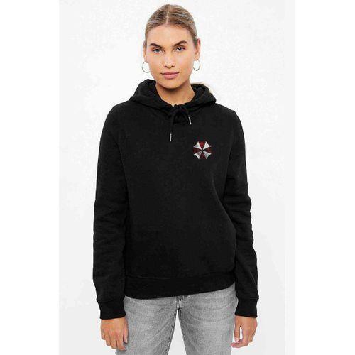 Resident Evil Baskılı Siyah Kadın Kapşonlu Sweashirt