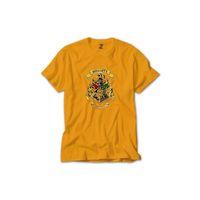 Harry Potter Hogwarts Logo Renkli Tişört Sarı Renkli