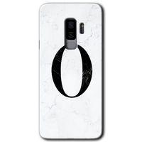Potkal Hediye Fabrikası Samsung Galaxy S9 Plus Kılıf HD Desen Baskılı Arka Kapak - Beyaz Mermer Desenli O Harfi