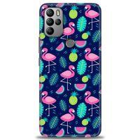 General Mobile GM 21 Pro Kılıf HD Baskılı Kılıf - Flamingo Ananas + Tam Ekran Koruyucu