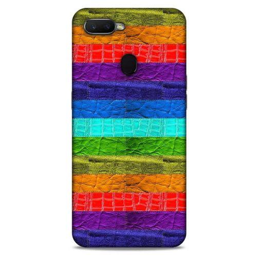 Oppo Ax7 Kılıf Patchwork (38) Neo Hybrid Kılıf Yeşil Kırmızı Mor