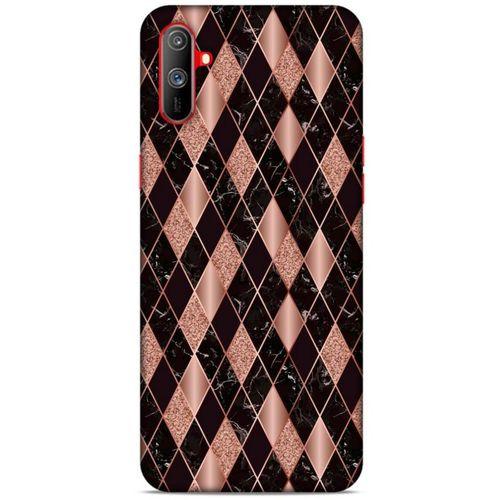 Mermer Desenli (25) Tema Antişok Kapak Rose Gold Oppo Realme C3 Kılıf
