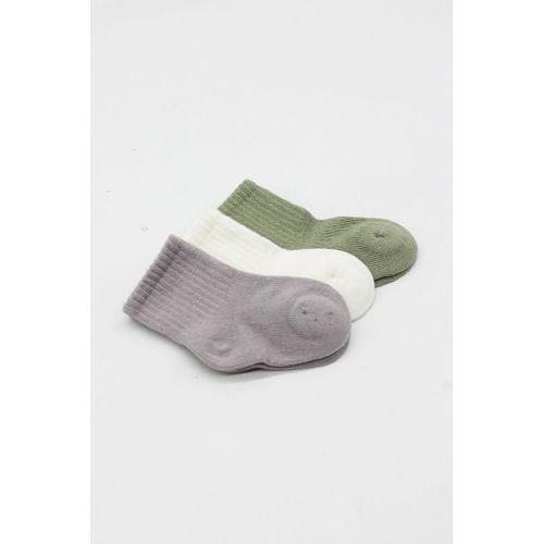 Bistyle Koala Boy 3'lü Penye Soket Çorap 10133 Gri