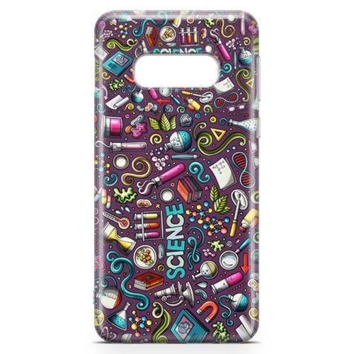 Samsung Galaxy S10e Kılıf Bilim İçin Doodle Arka Kapak Koruma Desenli Full Koruyucu
