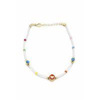 Boncuklu Kalp  Halhal - Kırmızı