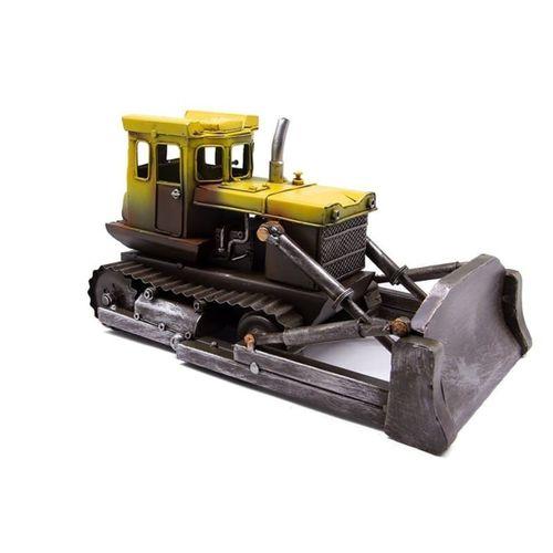 Dekoratif Metal Buldozer Biblo