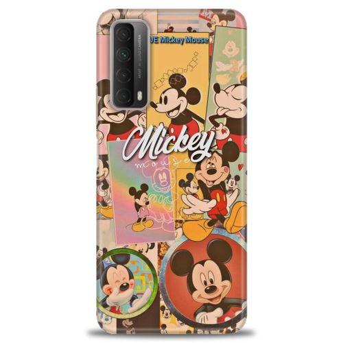 Huawei P Smart 2021 Kılıf HD Baskılı Kılıf - I Love Mickey + Tam Ekran Koruyucu