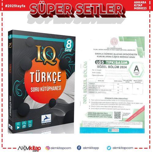 Paraf 8.Sınıf Türkçe IQ Soru Kütüphanesi ve Evrensel Tıpkı Basım Sözel Bölüm A Seti 2 Kitap