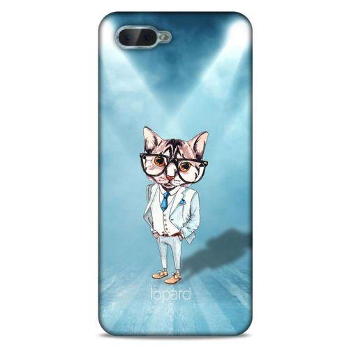 Oppo Rx17 Neo Kılıf FunnyMaX (40) Fit Silikon Kılıf Açık Mavi Kedi