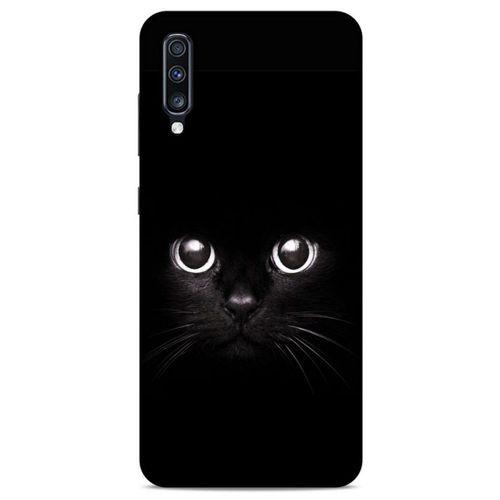 Lopard Samsung Galaxy A70 Uyumlu Kılıf Kediler (44) Tough Armor Kılıf Kara Kedi