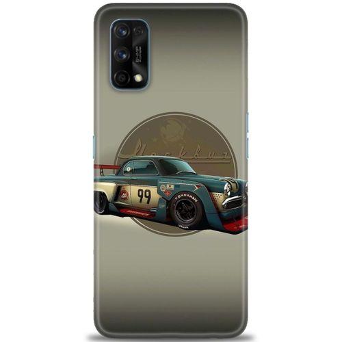 Realme 7 Pro Kılıf HD Baskılı Kılıf - Klasik Araba + Tam Ekran Koruyucu