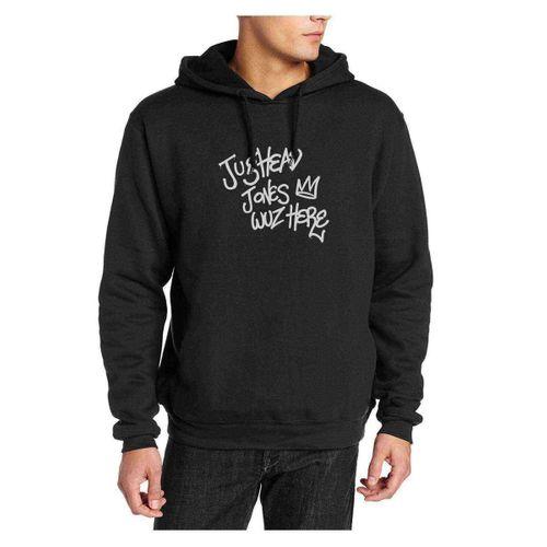 Riverdale Jughead Jones Was Here Baskılı Siyah Erkek Kapşonlu Sweatshirt