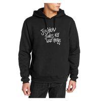 Riverdale Jughead Jones Was Here Baskılı Siyah Erkek Kapşonlu Sweatshirt