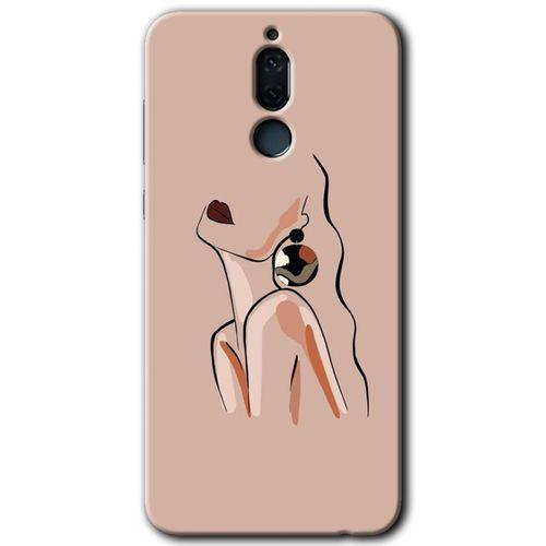 Huawei Mate 10 Lite Kılıf HD Desen Baskılı Arka Kapak - Çizim Silüet