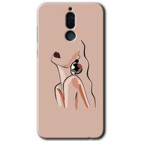 Huawei Mate 10 Lite Kılıf HD Desen Baskılı Arka Kapak - Çizim Silüet