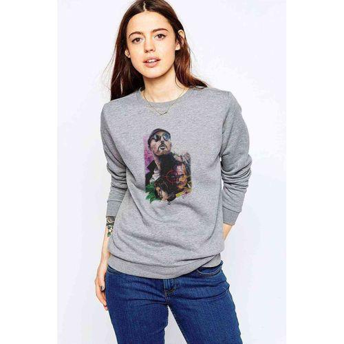 Leon & Mathilda The Professional Sevginin Baskılı Gri Kadın Sweatshirt