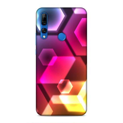 Huawei Y9 Prime 2019 Kılıf Geometrik Renkler Arka Kapak Silikon Koruma Full Koruyucu