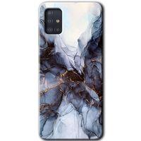 Samsung Galaxy A51 Kılıf Baskılı Kapak - Otantik Mermer +Tam Ekran Koruyucu