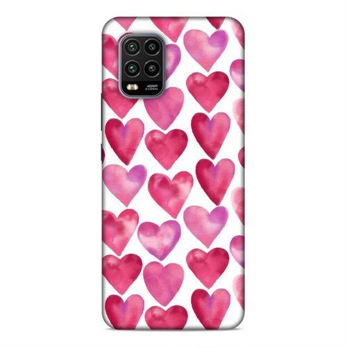 Xiaomi Mi 10 Lite Kılıf Kalpler Arka Kapak Silikon Koruma Full Koruyucu