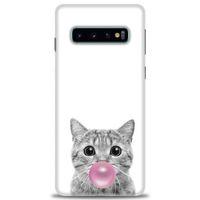 Samsung Galaxy S10 Kılıf HD Baskılı Kılıf - Cat + Tam Ekran Koruyucu